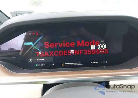 2022 Tesla Model X Dual Motor All-Wheel Drive/Plaid Tri Motor All-Wheel Drive z USA, uszkodzony, nr VIN 7SAXCDE51NF359595